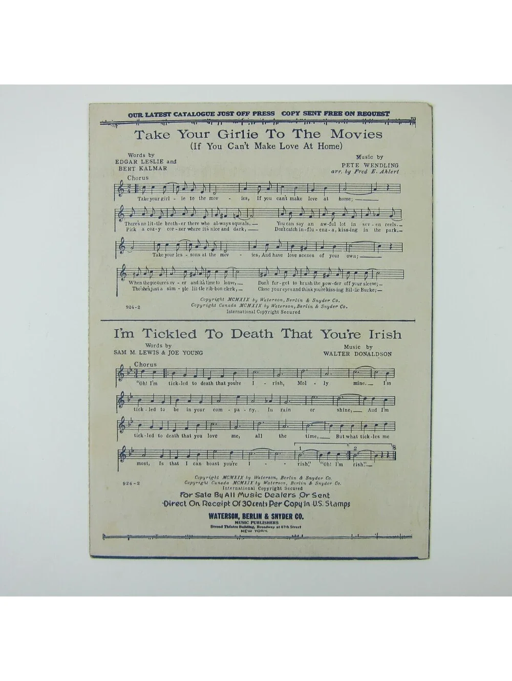 Sheet Music How Ya Gonna Keep Em Down On The Farm After Paree WWI Antique 1919